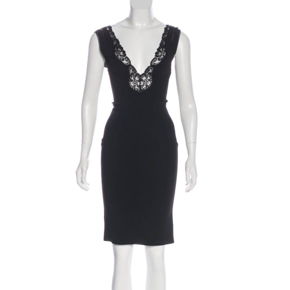 Stella McCartney Black Lingerie Style Lace Mini Dress